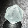 Light yellow gummy frosted and smooth gemstone dice set
