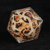 Light yellow leopard print transparent resin polyhedron DND dice set