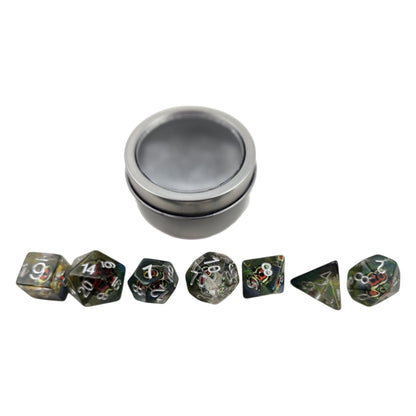 Serpent's Gaze Lizard Eye 7-Piece Resin DND Dice Set