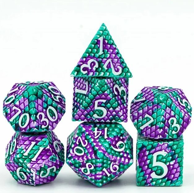 Magic Dragon Scale Metal Dice Set