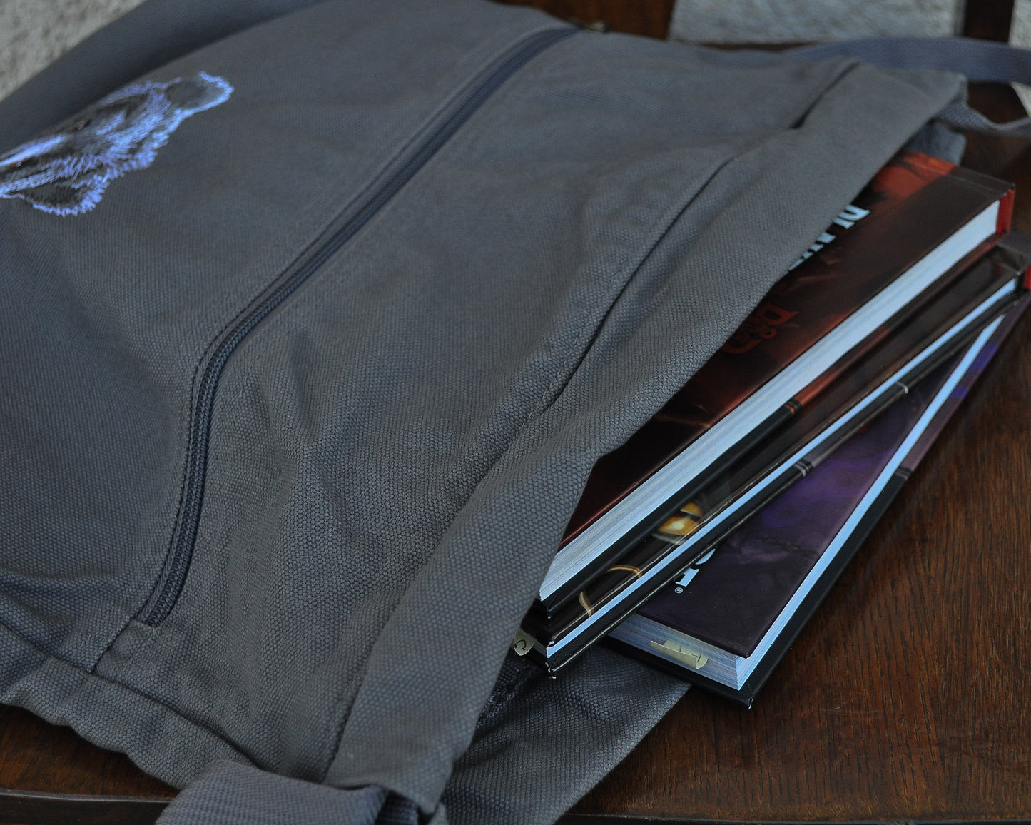 Majestic Bear Canvas Cinch Sack — TTRPG Dice & Gear Bag