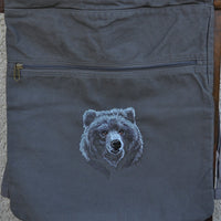 Majestic Bear Canvas Cinch Sack