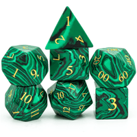Malachite Gemstone Dice Set