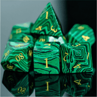 Malachite Gemstone Dice Set