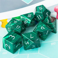 Malachite Gemstone Dice Set