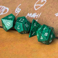 Malachite Gemstone Dice Set