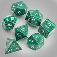 Malachite Gemstone Dice Set