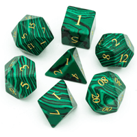Malachite Gemstone Dice Set