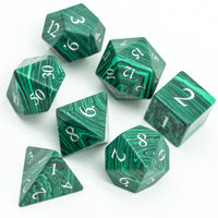Malachite Gemstone Dice Set