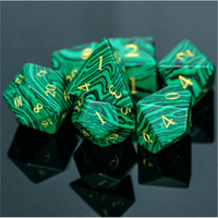 Malachite Gemstone Dice Set