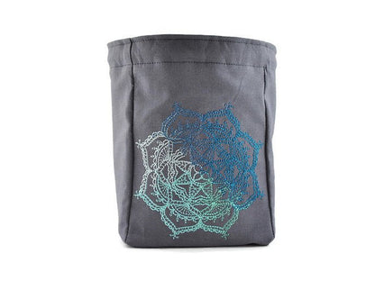 Medallion Dice Bag, Dice & Notebook Gift Set — Teal & Gray