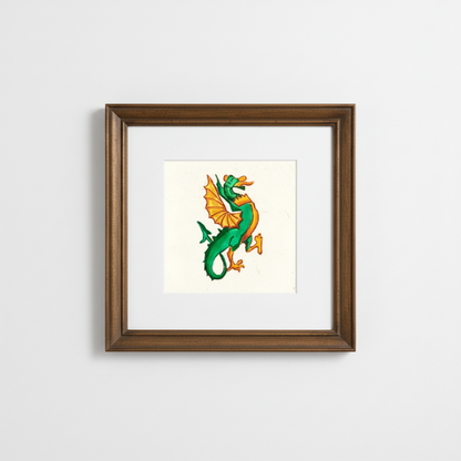 Medieval Dragon Illustration Fine Art Print | Folklore Wall Art