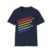 Meeple Shirt - Retro Rainbow Board Game Shirt