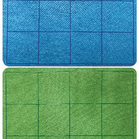 Reversible Vinyl Megamat Blue-Green 1 inch Squares (34.5in x 48in)