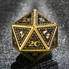 Metal solid dragon scale imitation gold black dice set
