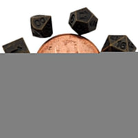Micro metal dice in wood case