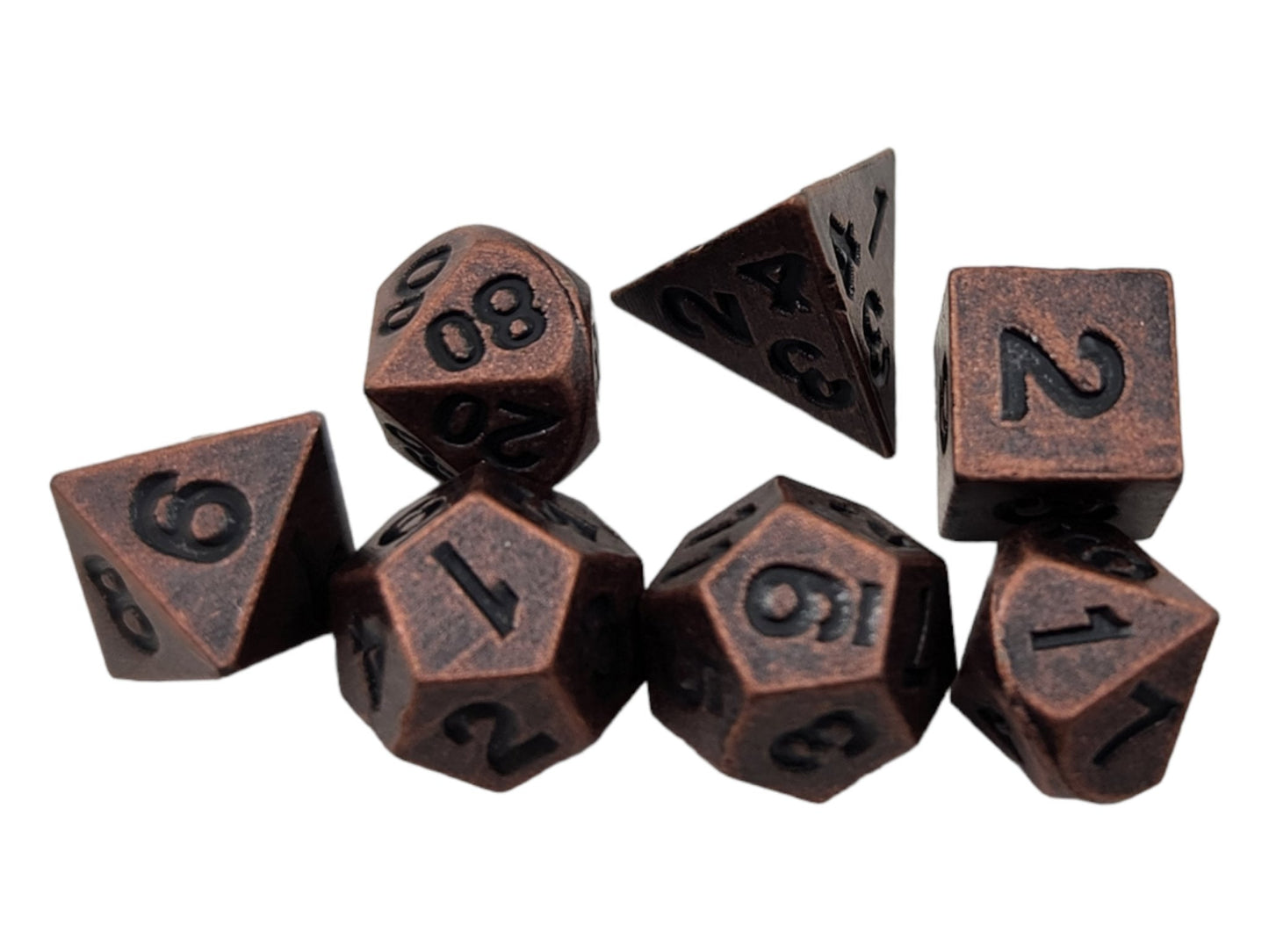 Micro Metal Dice Set in Wood Case