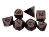 Micro metal dice in wood case