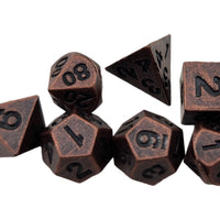 Micro metal dice in wood case