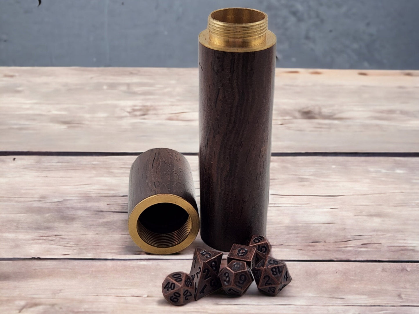 Micro Metal Dice Set in Wood Case