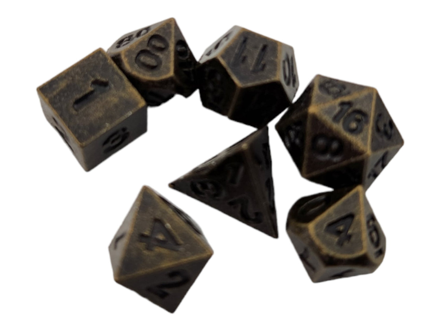 Micro Metal Dice Set in Wood Case