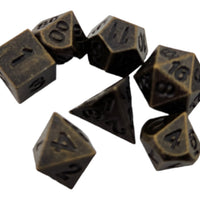 Micro metal dice in wood case