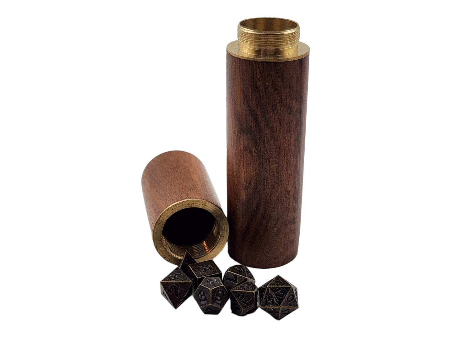 Micro Metal Dice Set in Wood Case