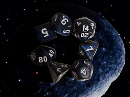 Dark Nebula Mini 10mm DND Dice Set in Tube