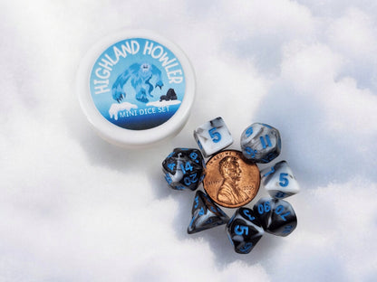 Highland Howler Mini 10mm DND Dice Set in Tube