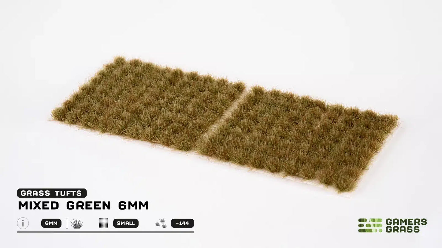 Gamers Grass | Grass Tuft | Small 6mm | Mixed Green