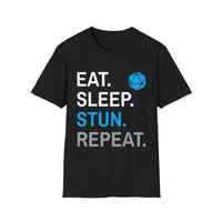 Monk Class T-Shirt – 'Eat, Sleep, Stun, Repeat'