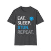 Monk Class T-Shirt – 'Eat, Sleep, Stun, Repeat'
