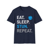 Monk Class T-Shirt – 'Eat, Sleep, Stun, Repeat'