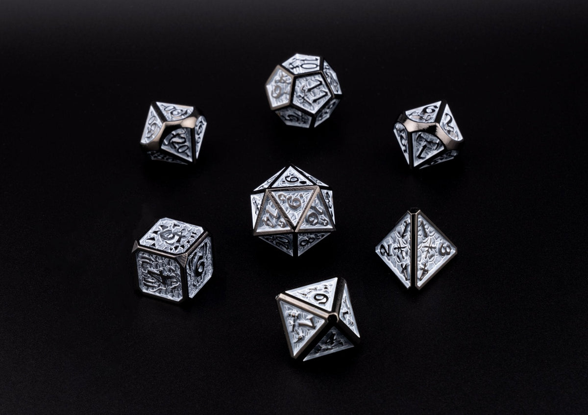 Moonlit Mist Dice Set | Celestial D&D Dice by Geek Therapeutics