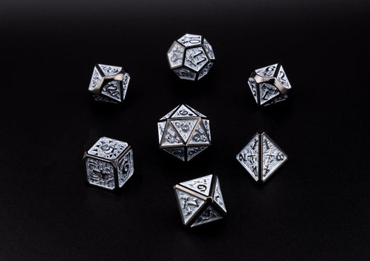 Moonlit Mist Dice Set | Celestial D&D Dice by Geek Therapeutics