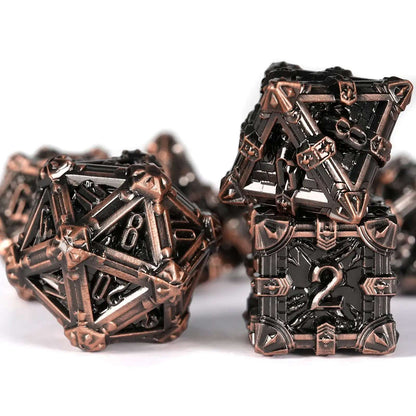 Mysterious dark gothic skeleton series metal dnd dice set