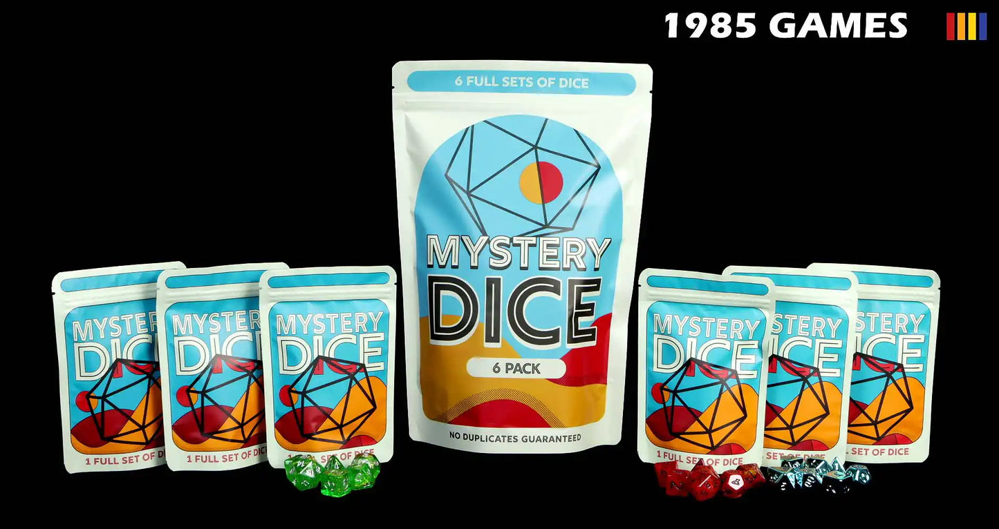 Mystery Dice 6 Pack | 6 Unique RPG Dice Sets, No Duplicates | 1985 Games