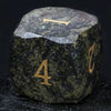 Natural Colored Ore Gemstone Dice Set | Diamond Cut Gold Engraving DND Board Game Dice