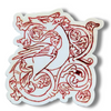 Ancient Nordic Dragon Ornamental Sticker - Vintage Scandinavian Art Decal