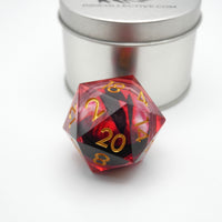 Nosferatu's Eye - Giant D20 Moving Eye DnD Dice | Acrylic RPG Gaming Dice
