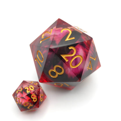 Nosferatu's Eye - Giant D20 Moving Eye DnD Dice | Acrylic RPG Gaming Dice