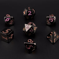 Obsidian Fire Dice Set