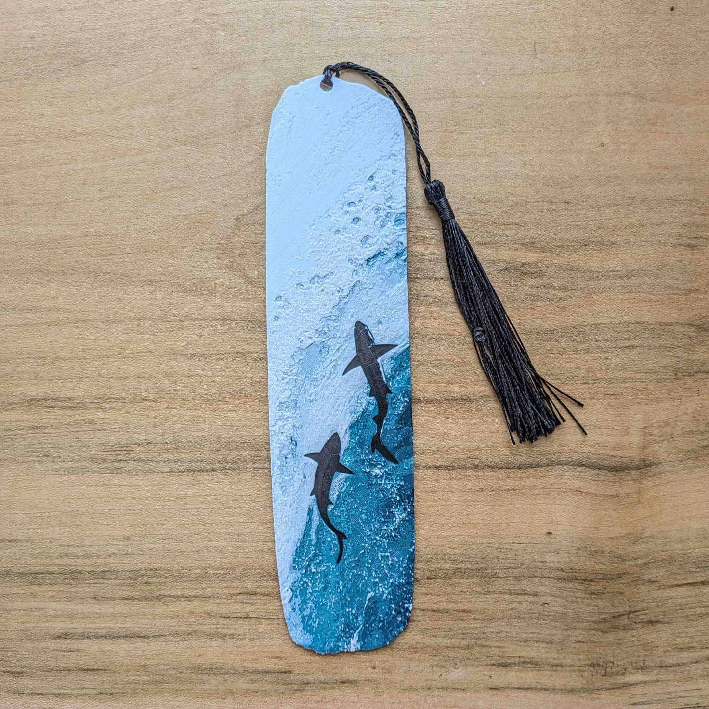 Ocean Depths Shark Art Bookmark Reader Gift