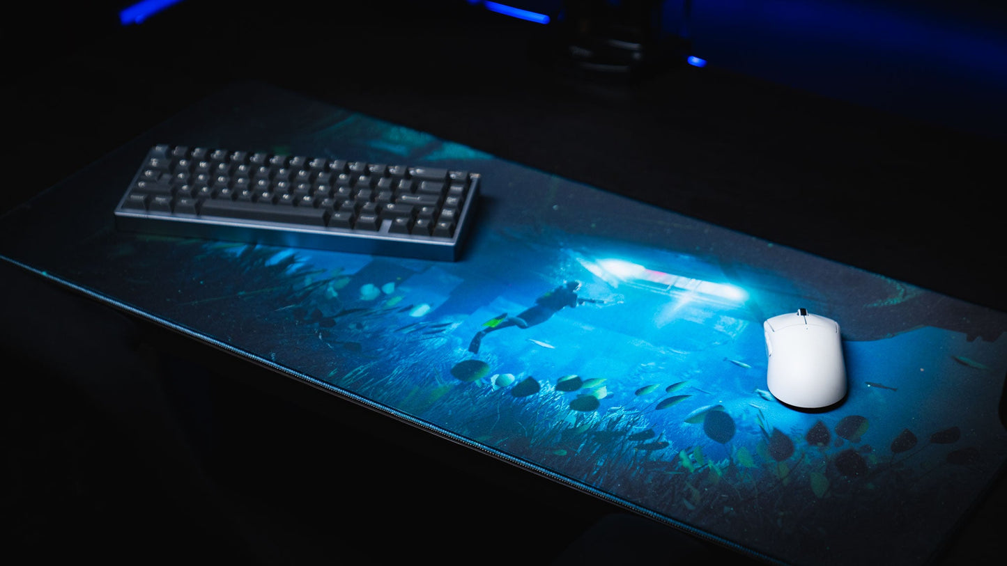 "Labs Breach" — Rust Deskmat