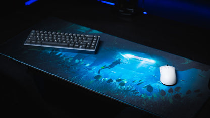 "Labs Breach" — Rust Deskmat