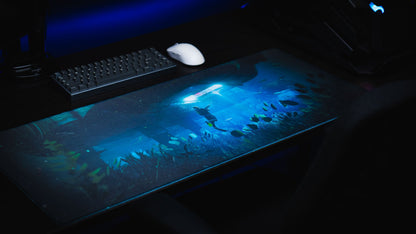 "Labs Breach" — Rust Deskmat