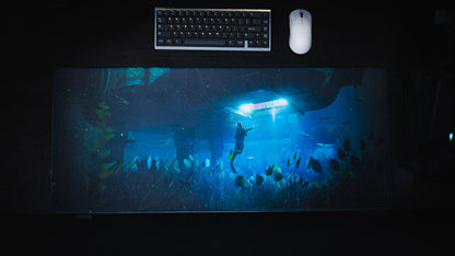 "Labs Breach" — Rust Deskmat