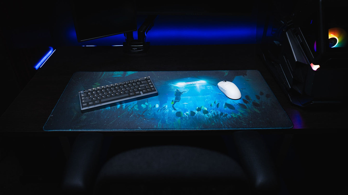 "Labs Breach" — Rust Deskmat
