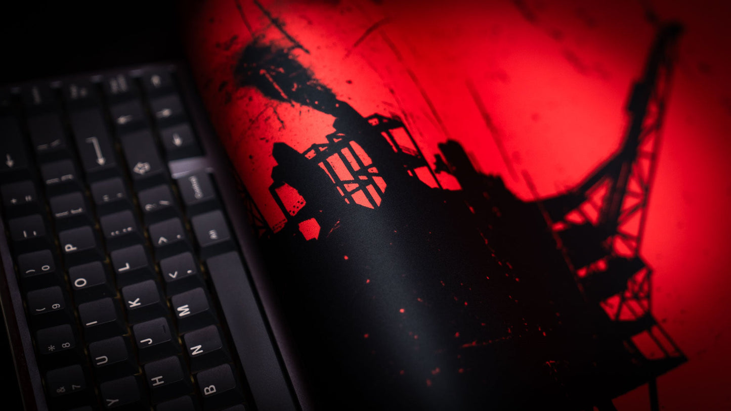 "Oil Rig" II — Rust Deskmat