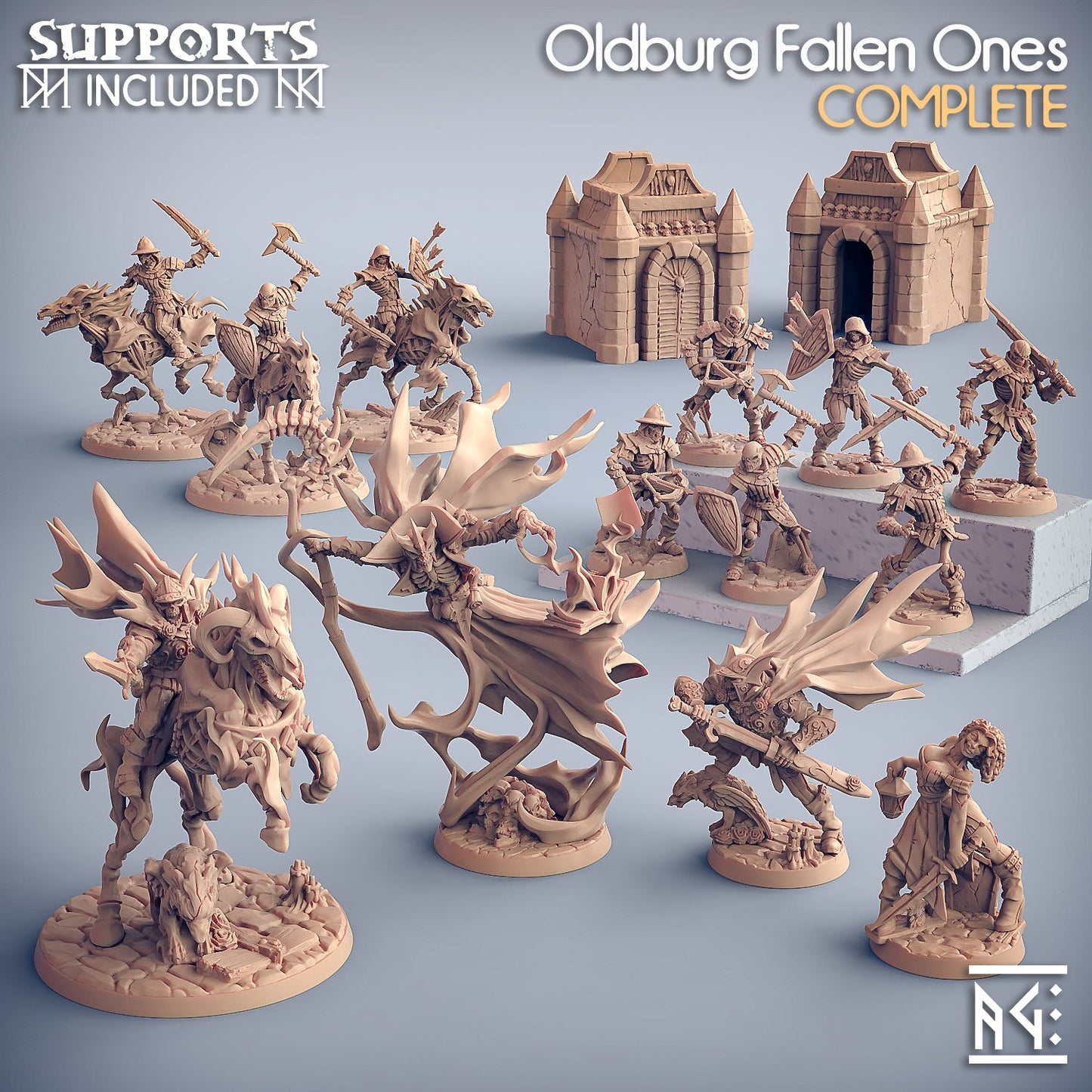 Artisan Guild Mausoleum Terrain — Oldburg Fallen Ones – 3D Printed 28mm 32mm
